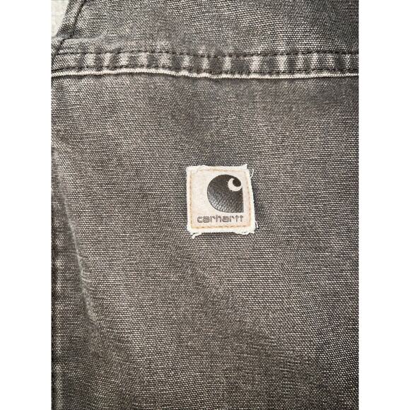 CARHARTT vintage?Vest 2XL Brown Sherpa Lined Duck Canvas Ranch Work Wear Zip Up - Picture 4 of 9
